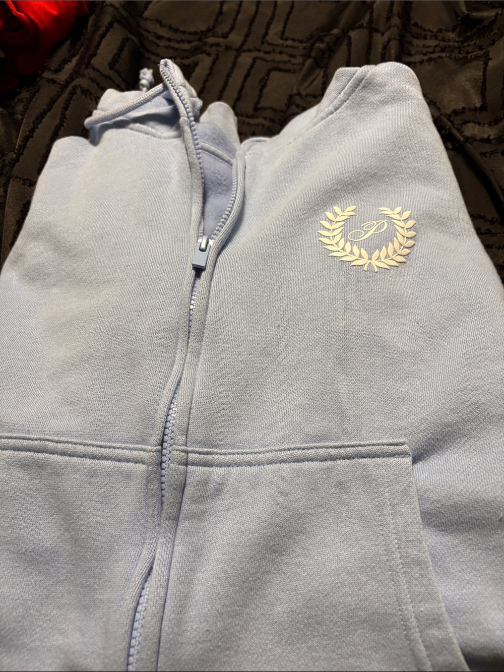 Victoria Secret pink Women Light Blue Zip-Up Hoodie Jacket Tee shirt and joggers